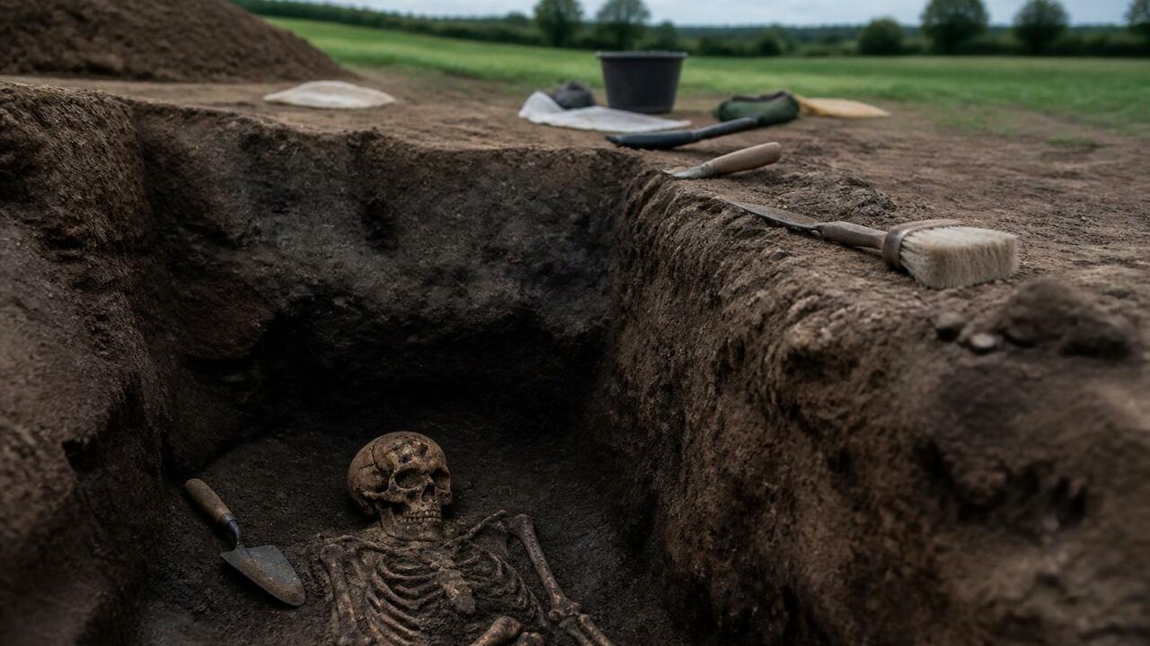 Польские археологи нашли в деревне Пень скелет ...