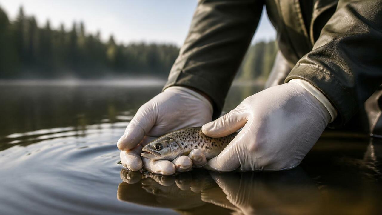 В Ковдозерское водохранилище выпустили почти 1200 мальков сига В Ковдозерское водохранилище выпустили 1198 мал...