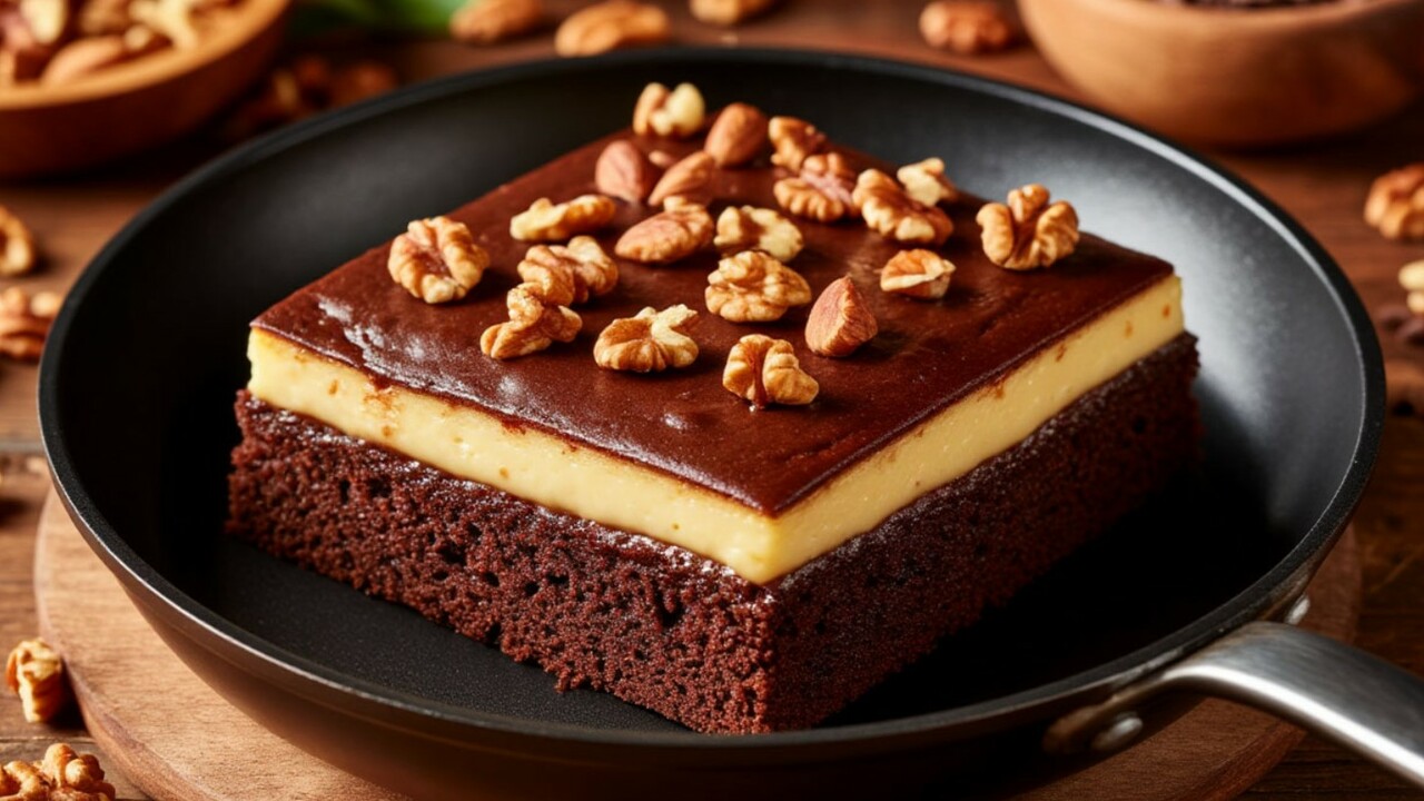 Времени нет, а желания съесть сладкого есть: приготовьте невероятно вкусный торт на сковороде - быстро и удобно Крем на заварной основе с маслом получается гус...