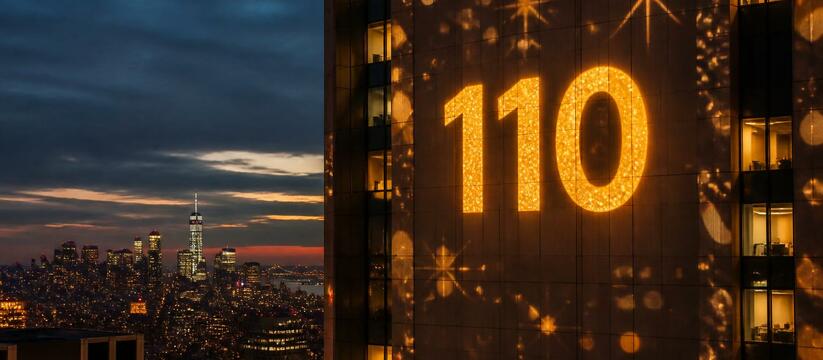 На фасаде гостиницы в Мурманске зажгли цифры «110» На фасаде гостиницы в центре Мурманска появилас...
