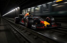 Болид Red Bull проехал по мадридскому метро