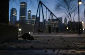 Крысы разгуливают у детской площадки в Мурманск...